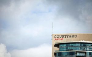 top-of-marriott-international-hotel-in-canada-where-hq-is-during-guests-data-breach-pandemic-view-of-sky-and-clouds-in-most-of-image